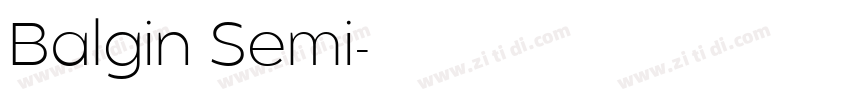 Balgin Semi字体转换
